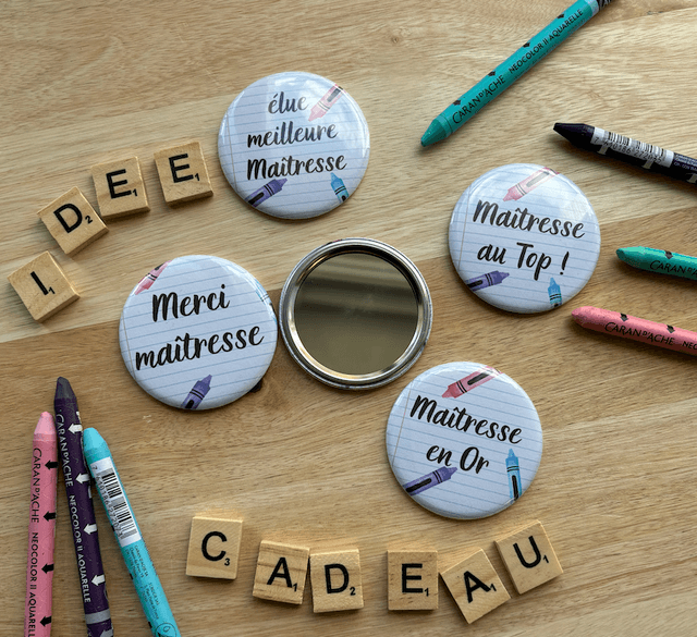 Miroir de poche &quot;Merci Maîtresse&quot;